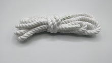 Load image into Gallery viewer, White chunky rope shoelaces, 8 mm Thick, 130 cm for any Sneakers