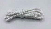 Load image into Gallery viewer, White chunky rope shoelaces, 8 mm Thick, 130 cm for any Sneakers