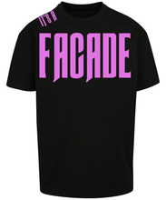 Load image into Gallery viewer, Bold its a facade design in Pink print on Black T-shirt