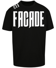 Load image into Gallery viewer, Bold its a facade design in white print on Black T-shirt
