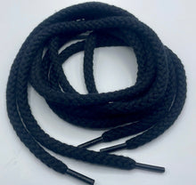 Load image into Gallery viewer, Black chunky shoelaces, 6 mm Thick, 140 cm for any Sneakers
