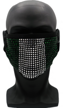 Charger l'image dans la galerie, Half Face Mask - Country - Nigeria green white green - Rhinestone