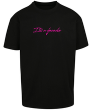 Charger l'image dans la galerie, Glow in the dark 'its a facade"  T-shirt - Pink print on black