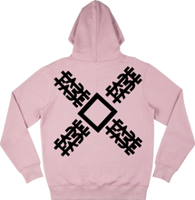 Load image into Gallery viewer, Pink Hoodie XFADE with Black flock print