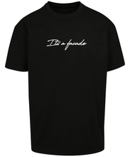 Load image into Gallery viewer, Glow in the dark 'its a facade"  T-shirt - white print on black - glows green