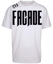 Load image into Gallery viewer, Bold its a facade design in black print on White T-shirt