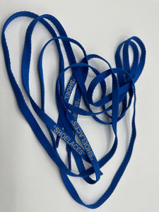 Dark blue shoelaces - Glow in the dark print "SHOELACES"  140 cm for any Sneakers