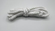 Charger l&#39;image dans la galerie, White chunky rope shoelaces, 8 mm Thick, 130 cm for any Sneakers
