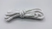 Load image into Gallery viewer, White chunky rope shoelaces, 8 mm Thick, 130 cm for any Sneakers
