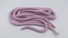Load image into Gallery viewer, Light pink chunky shoelaces, 8 mm Thick, 130 cm for any Sneakers
