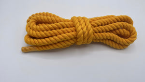 Yellow chunky shoelaces, 8 mm Thick, 130 cm for any Sneakers