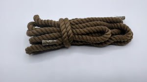 Brown chunky shoelaces, 8 mm Thick, 130 cm for any Sneakers accessory