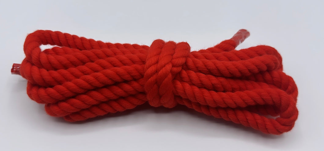Red chunky shoelaces, 8 mm Thick, 130 cm for any Sneakers