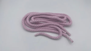 Light pink chunky shoelaces, 8 mm Thick, 130 cm for any Sneakers