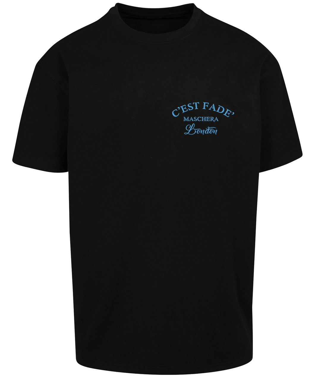 Classic logo print T-shirt - blue on black tee