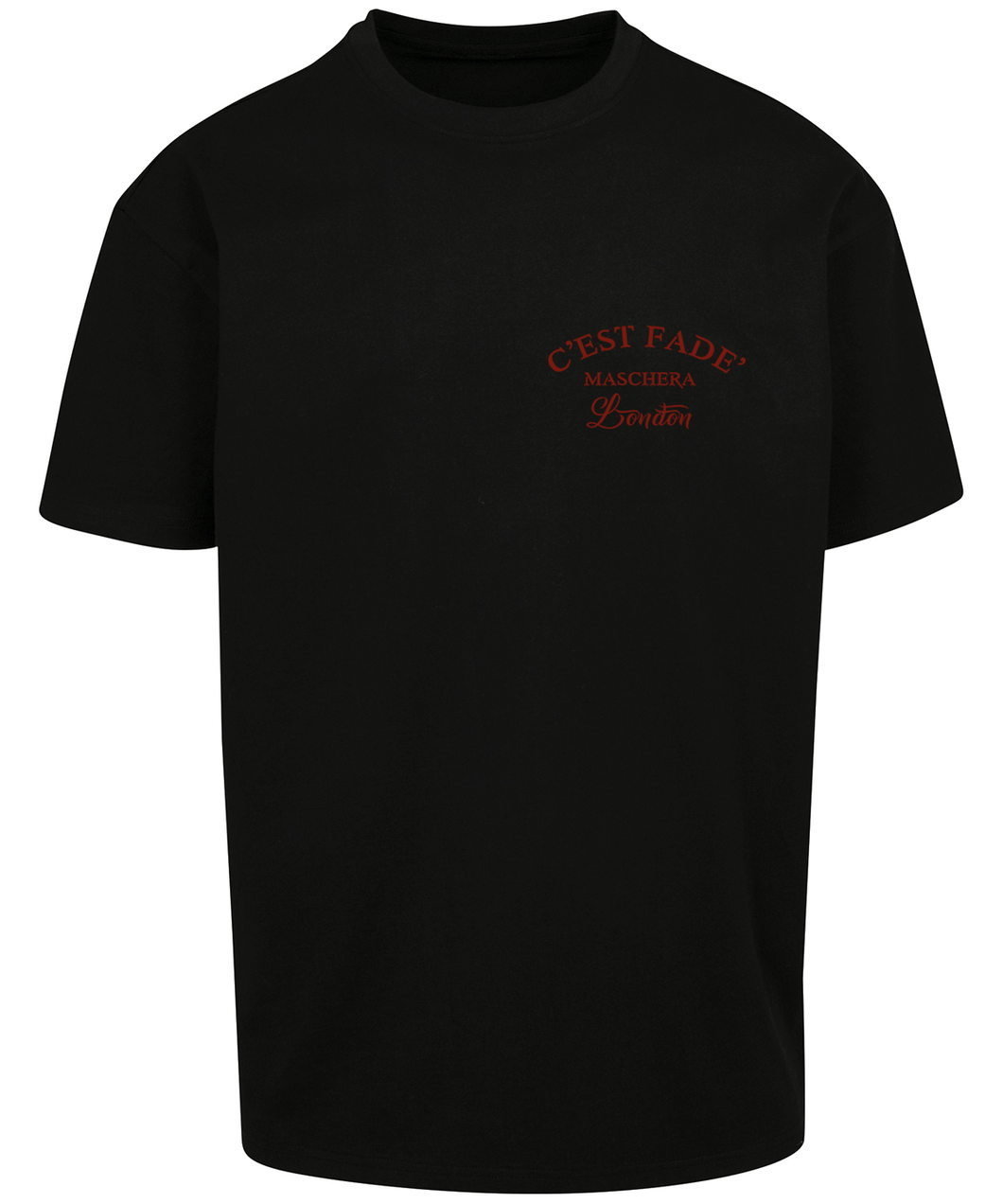 Classic logo print T-shirt - red on black tee