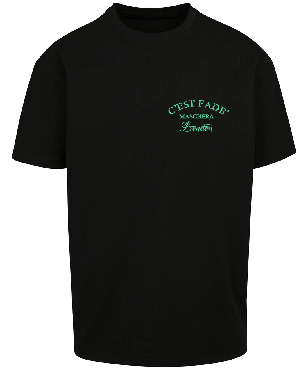 Classic logo print T-shirt - green on black tee