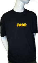 Load image into Gallery viewer, Cestfade small logo print on Black oversized T-shirt yellow print

