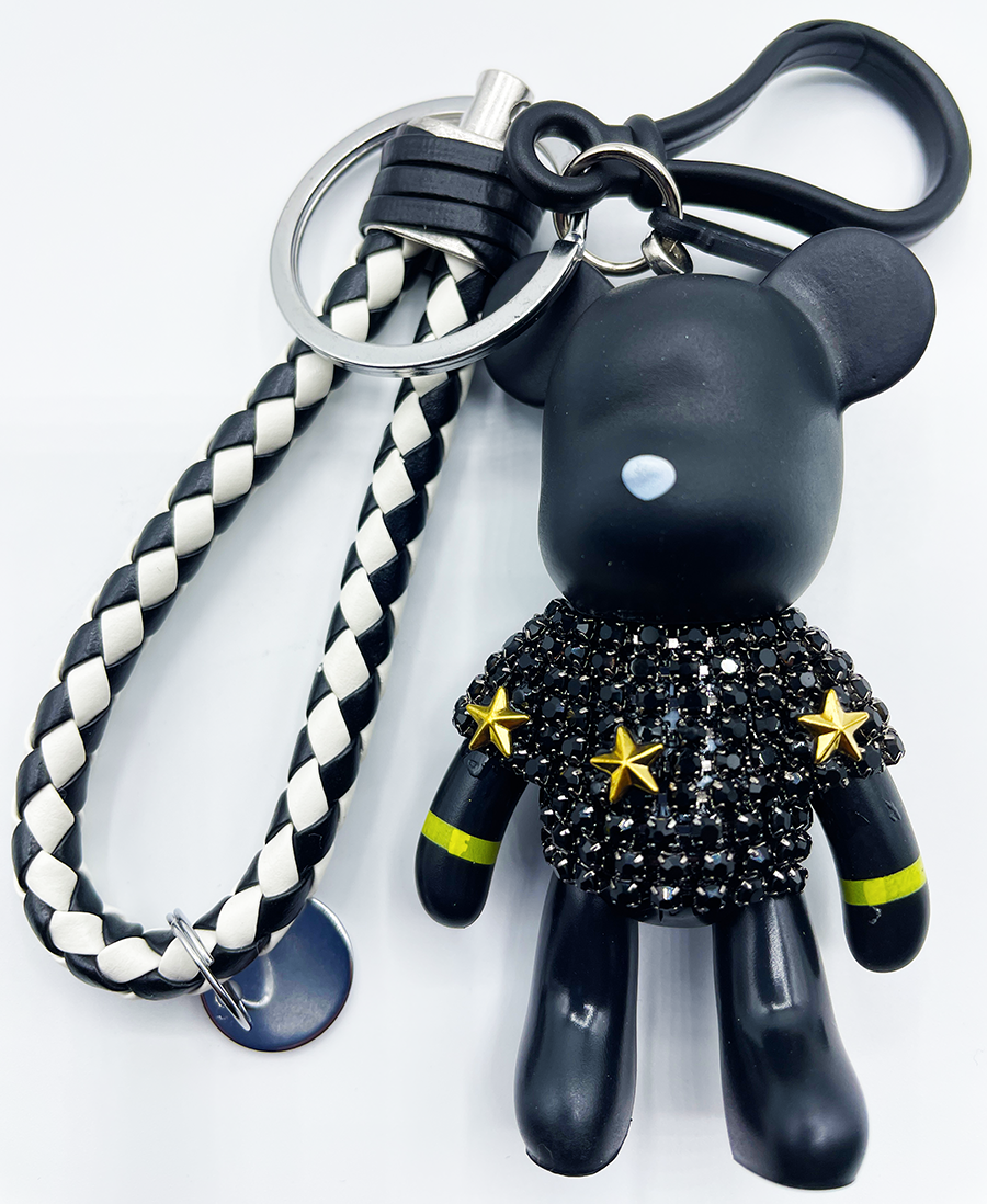 Black rhinestone gloomy bear keychain, bag charms & Sneakers accessory