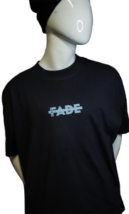 Cestfade small logo print on Black oversized T-shirt blue print