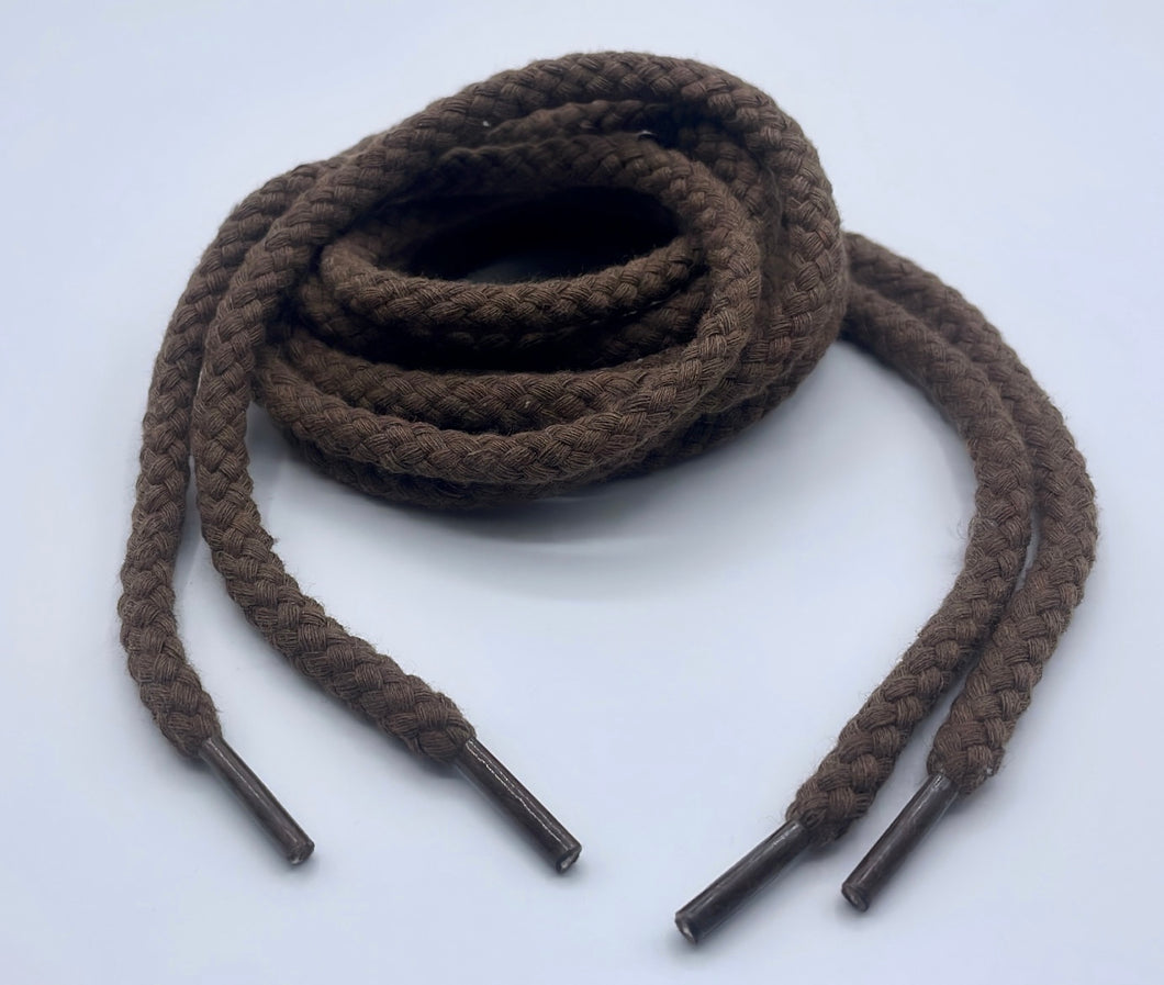 Brown  chunky shoelaces, 8 mm Thick, 140 cm for any Sneakers accessory