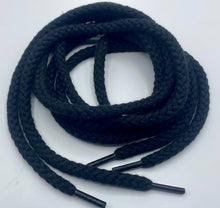 Charger l&#39;image dans la galerie, Black chunky shoelaces, 6 mm Thick, 140 cm for any Sneakers accessory
