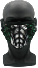 Load image into Gallery viewer, Half Face Mask - Country - Nigeria green white green - Rhinestone
