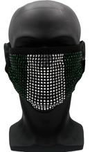 Charger l&#39;image dans la galerie, Half Face Mask - Country - Nigeria green white green - Rhinestone
